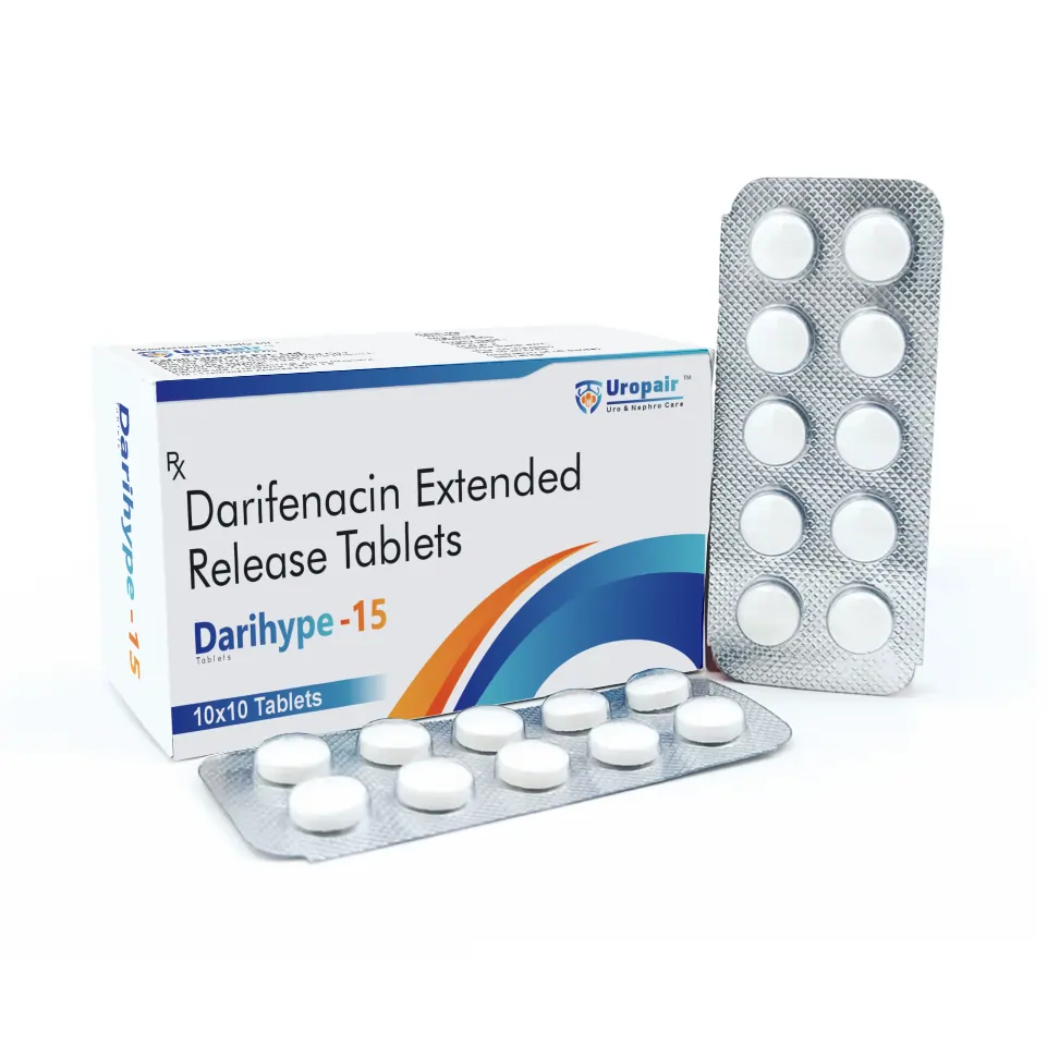 Darihype 15 Tablet blister pack of Darifenacin 15 mg
